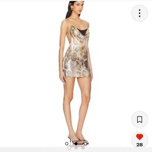 Jaded London Mirage Printed Dress With Bra in Leopard